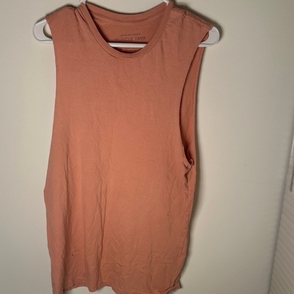 Cotton On Men's Sleeveless Tank - Peach